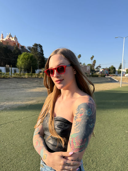 LENTES MINIMAL ROJO