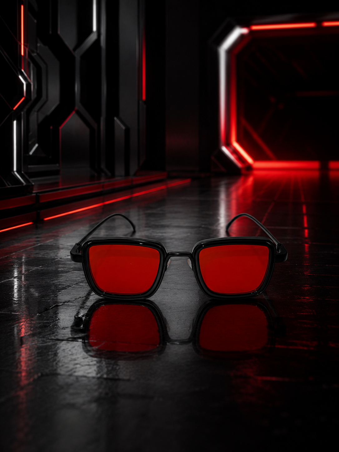 LENTES REVOLVER ROJOS
