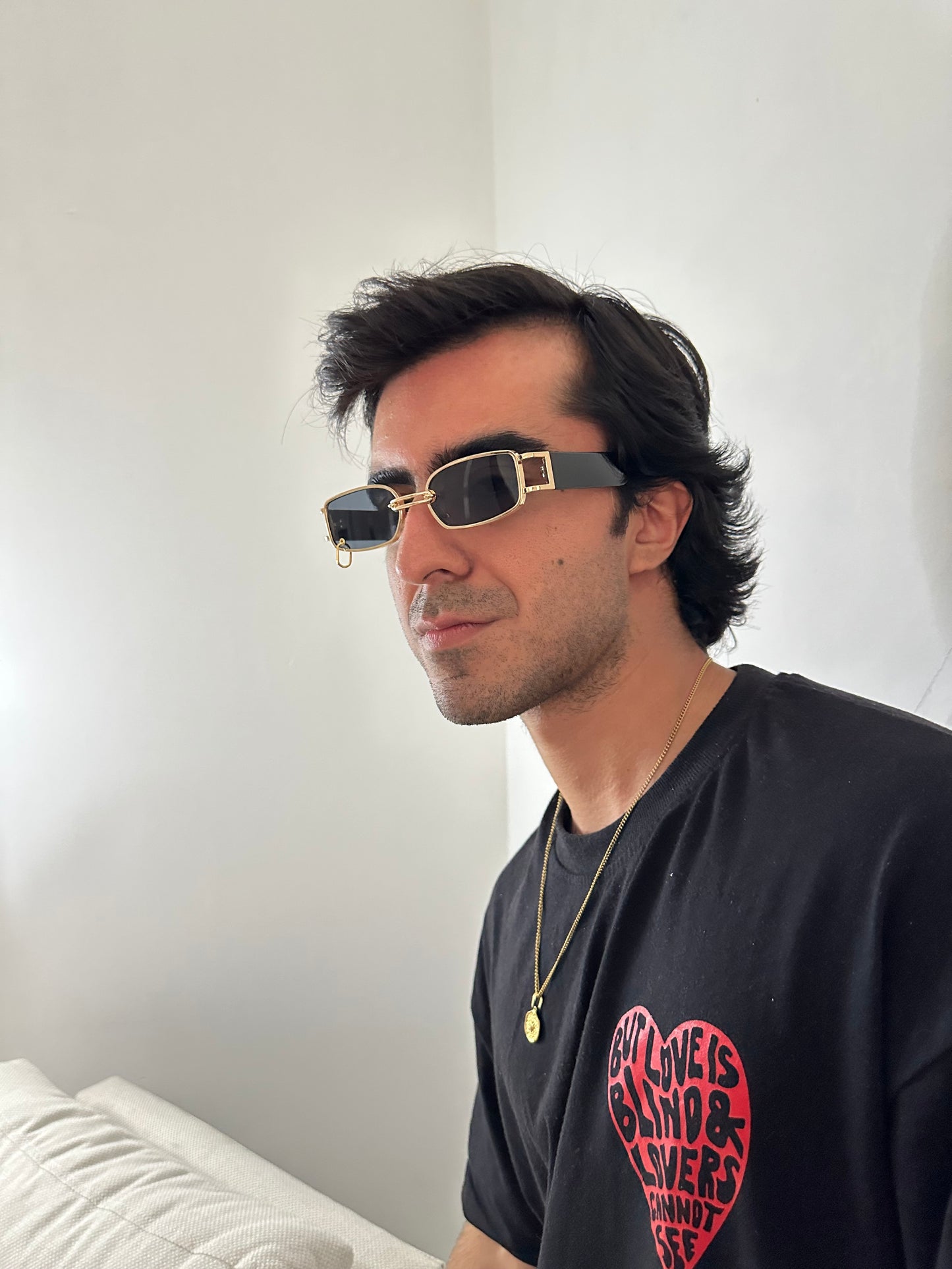 LENTES PERCING NEGRO DORADO