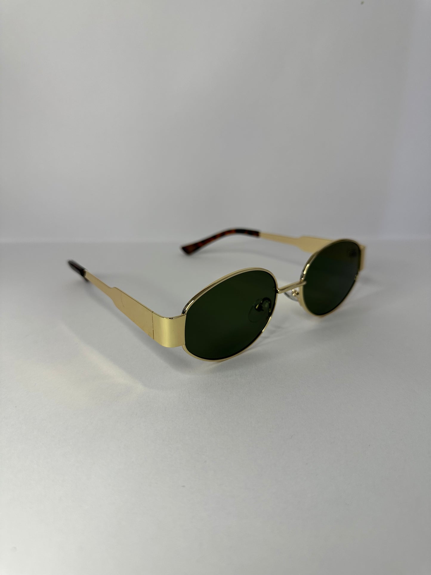 LENTES GLAMOUR VERDE DORADO