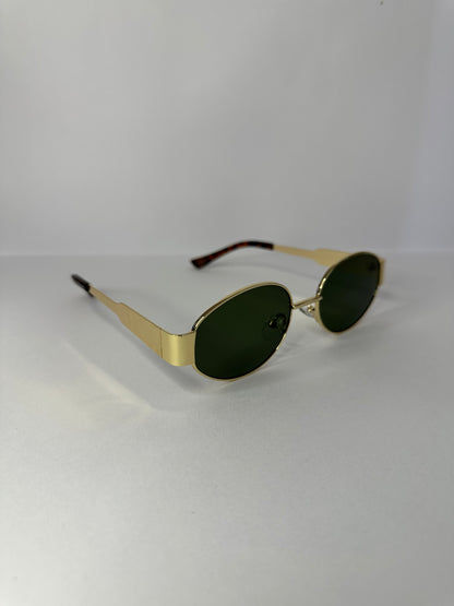 LENTES GLAMOUR VERDE DORADO