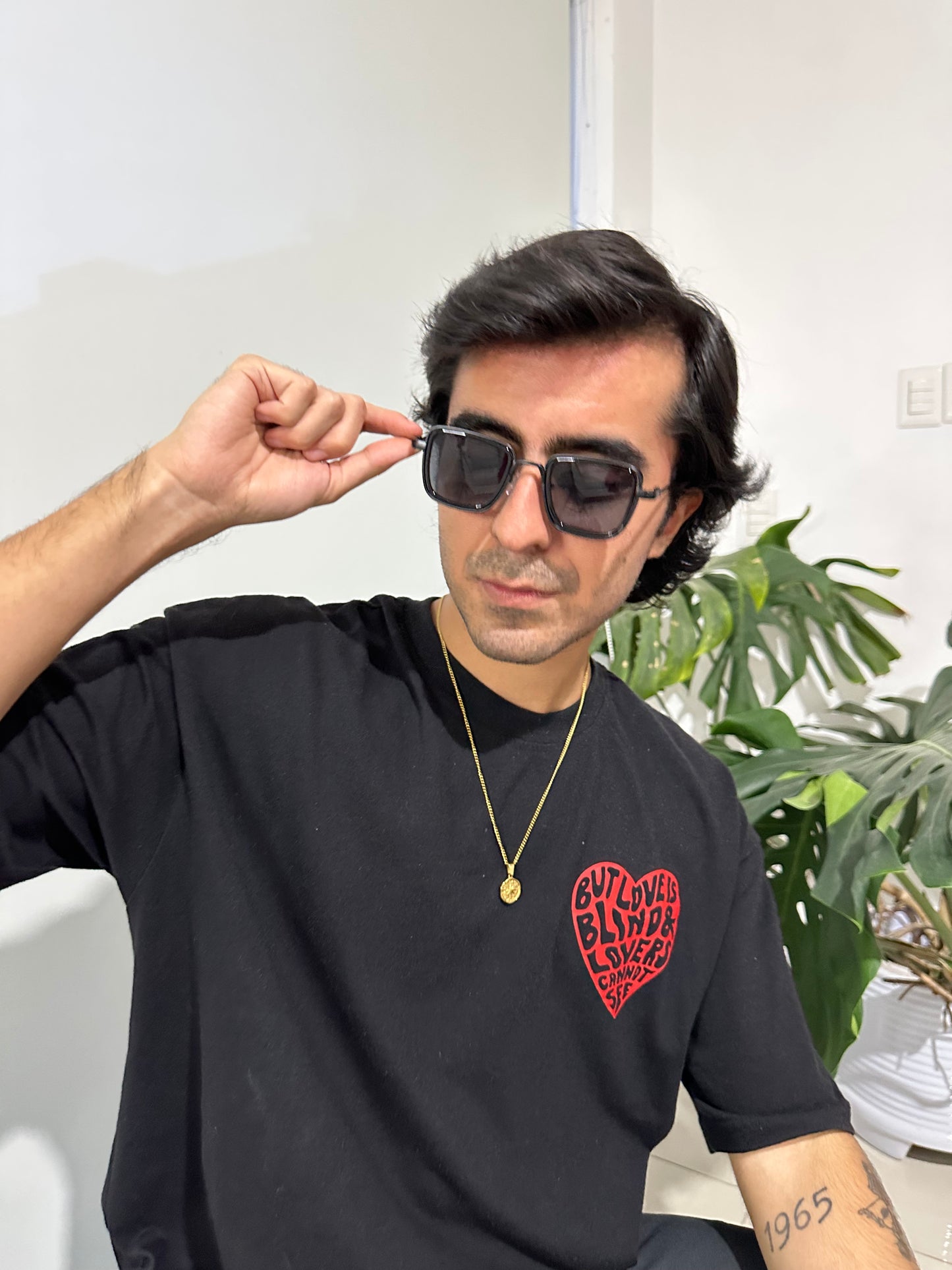 LENTES REVÓLVER NEGROS