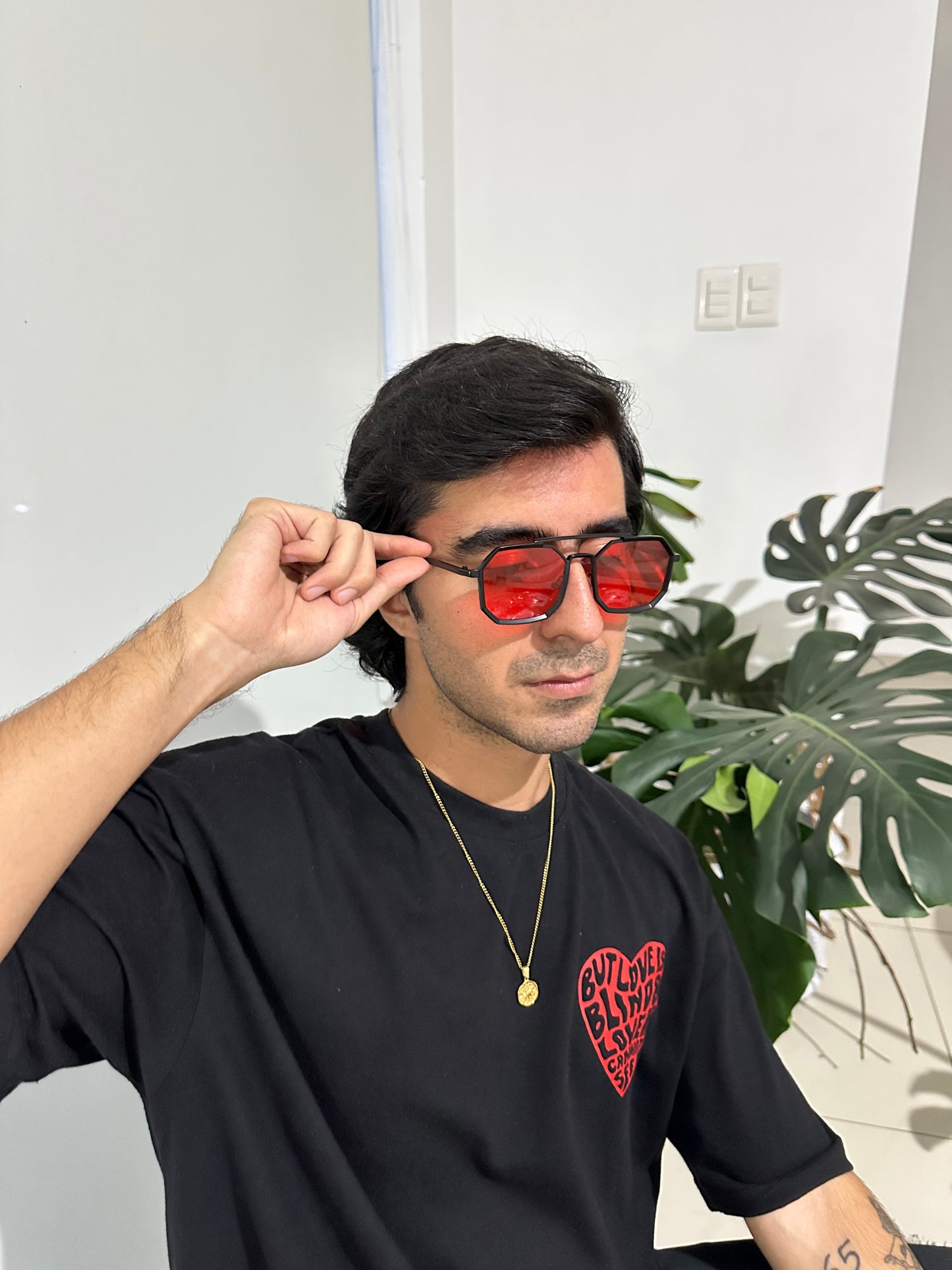 LENTES TITANIUM ROJO