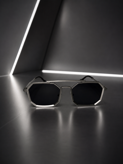 LENTES TITANIUM NEGRO PLATA