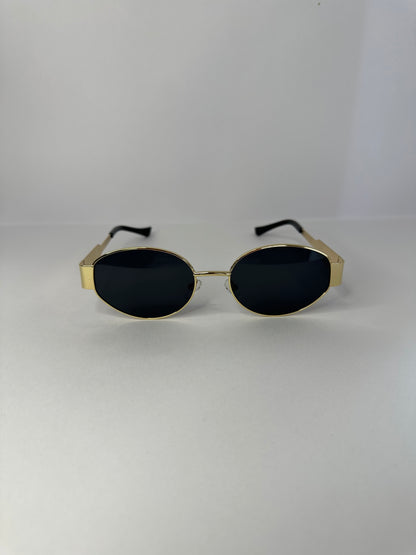 LENTES GLAMOUR NEGRO DORADO