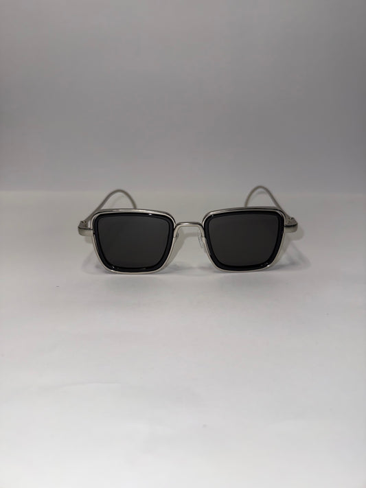 LENTES REVOLVER NEGROS PLATA