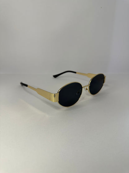 LENTES GLAMOUR NEGRO DORADO