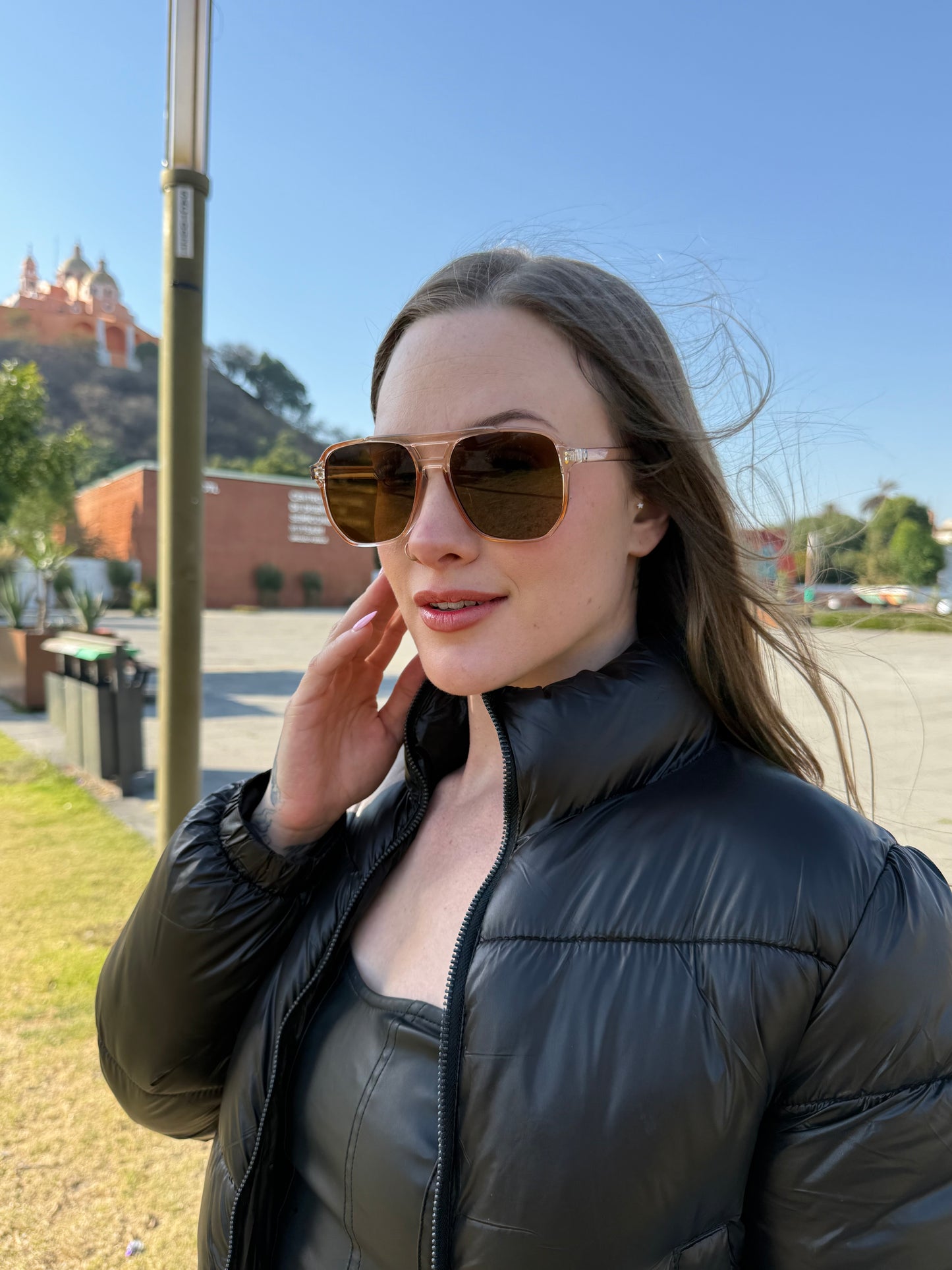 LENTES BIKER ROSE GOLD