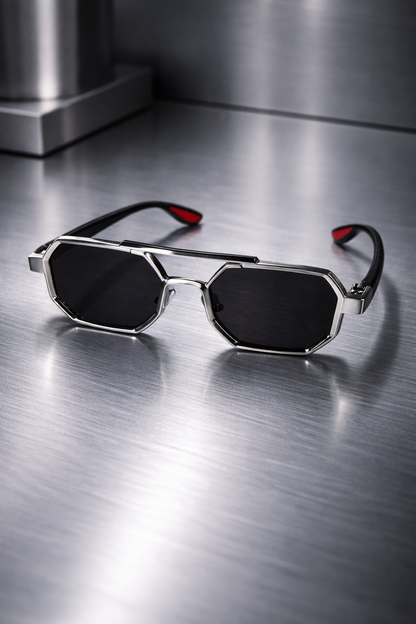 LENTES TITANIUM MINI NEGRO PLATA