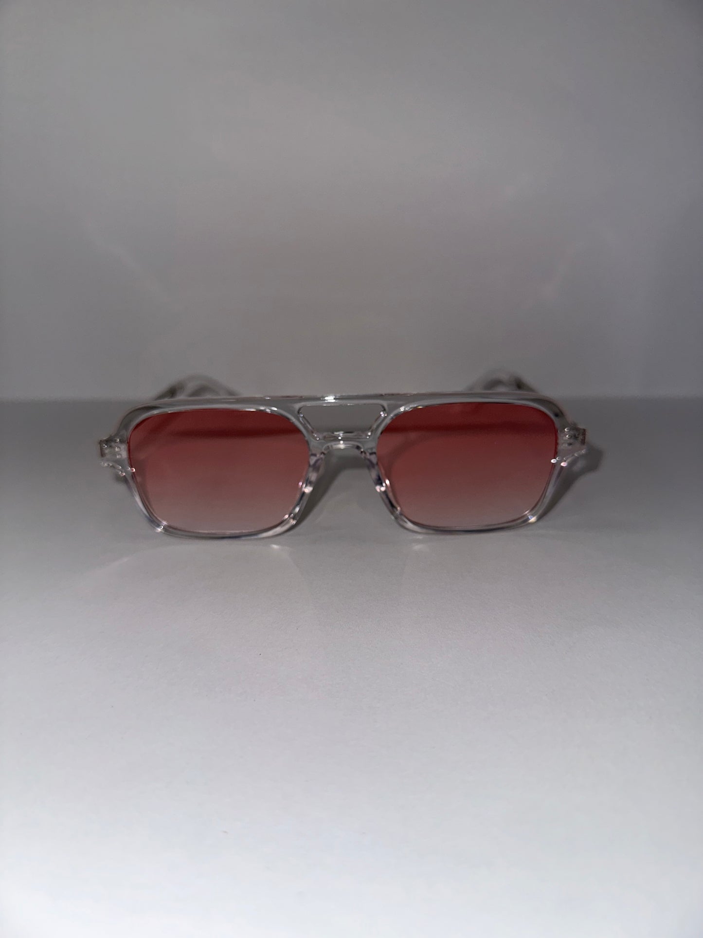 Lentes Tesla rojos transparentes