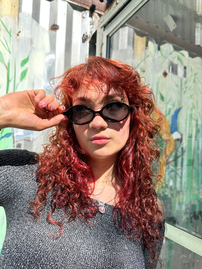 LENTES OVAL NEGROS DAMA